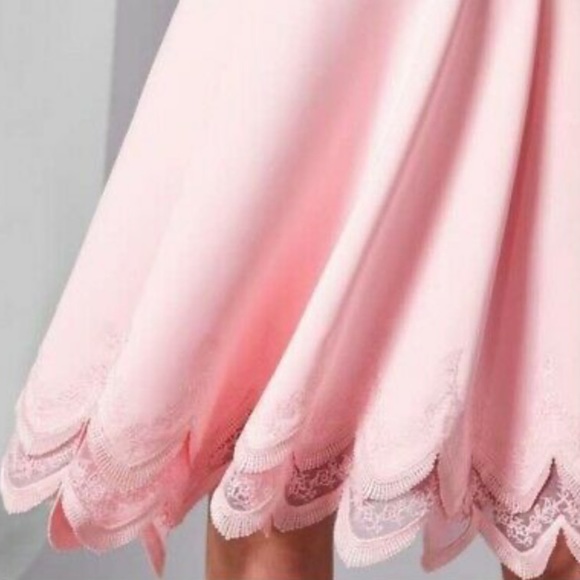 Ted Baker Pink Embroidered Skater Dress- WORN 1x! - Picture 7 of 8